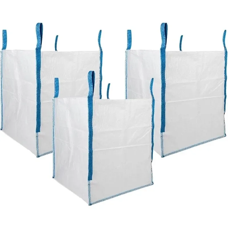 

Heavy Duty Builder's Bulk Bags 200-Gallon White Woven Polypropylene Contractor Trash Bags for Demo and Construction