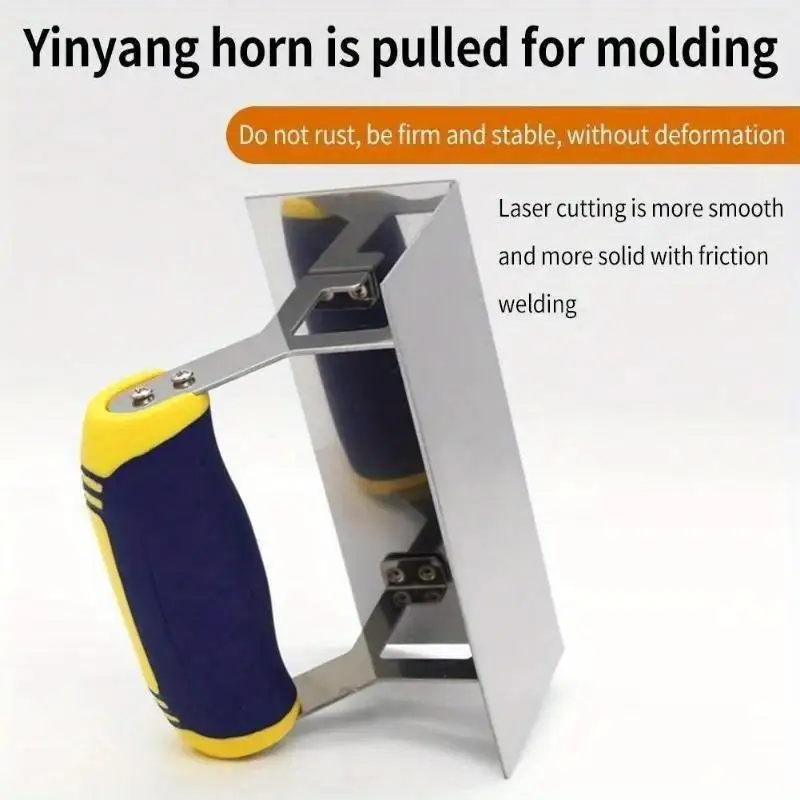 مجرفة زاوية تجصيص داخلية/خارجية 90 داخلية وخارجية ° أدوات مجرفة خرسانية من الفولاذ المقاوم للصدأ من ورقة الصخور قطعة واحدة #4