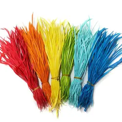 Colorful 5-7inches Goose Biot Feathers Fly Tying Material Plumage for Millinery Crafts Feathers Decoration Carnaval Assesoires