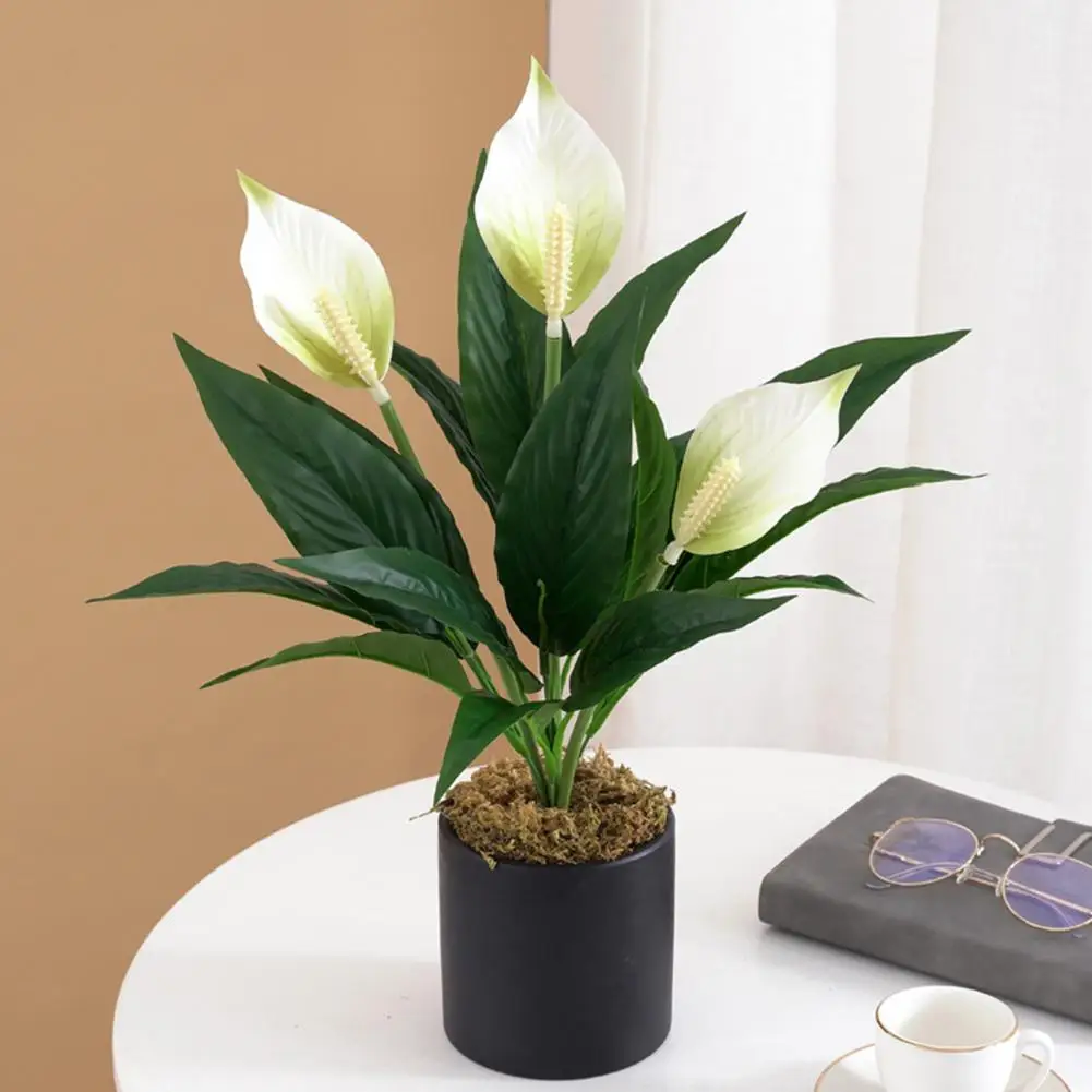 Multi-use Reusable Elegant Realistic Artificial Spathiphyllum for Wedding