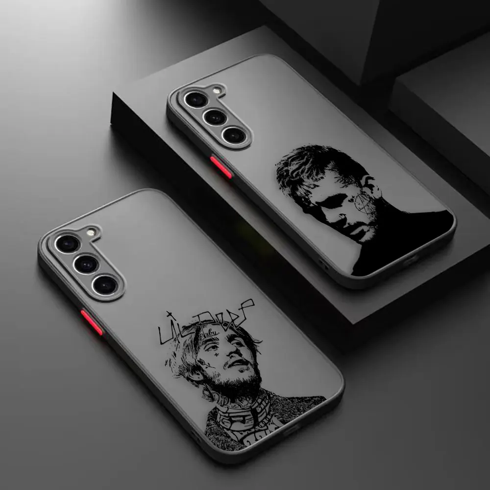 Cry Baby Rapper Lil Peep Hell Boy Matte Phone Case for Samsung Galaxy S23 S22 S21 S20 S10 4G S9 S8 Plus ULTRA 5G LITE Case Funda