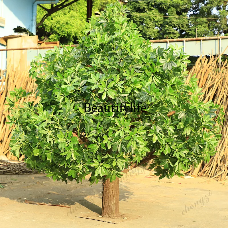 A74 simulated plant seven-star leaf landing indoor and outdoor green plant landscaping hotel home flame retardant ornament