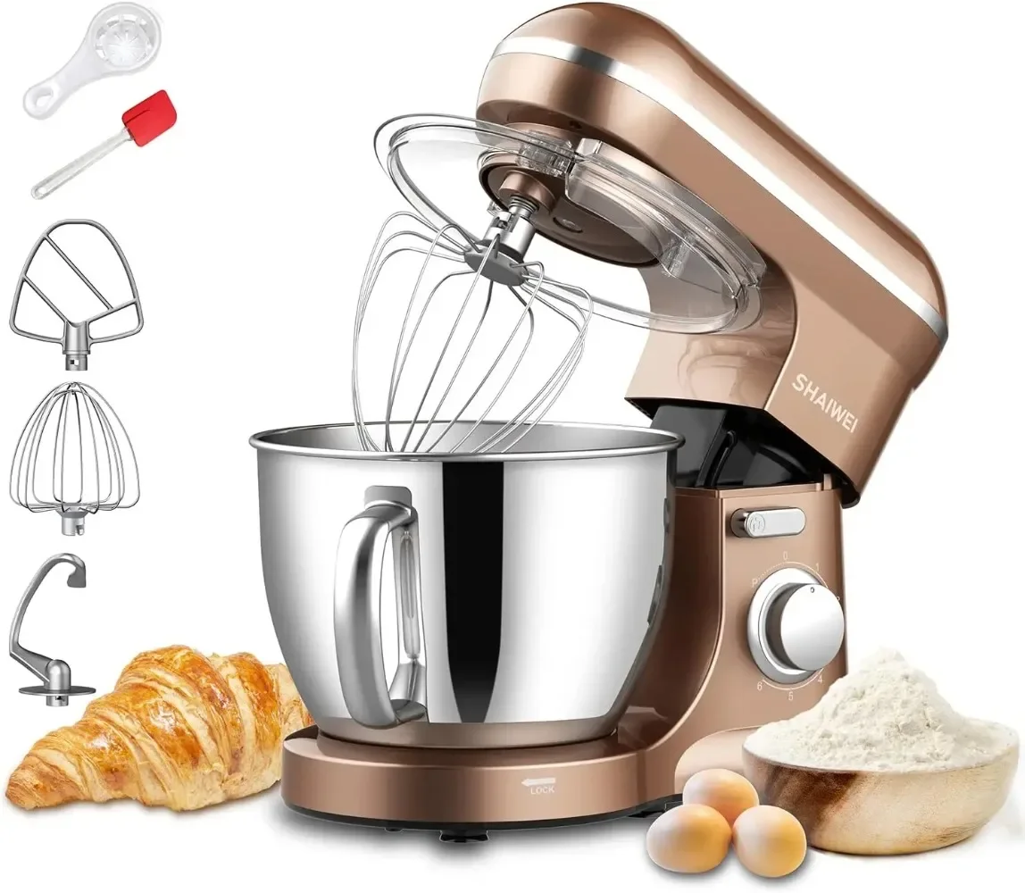 Kitchen Stand Mixer, 6.5 Qt Mixing Bowl, 660W 6+P Speeds Tilt-Head Food Mixers,Kitchen Electric Stand Mixer with Dough