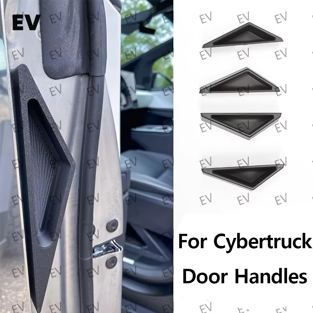 

for Cybertruck 4Pcs Anti-Fingerprint Door Handles Set ABS Hidden Door Handle Interior Accessories