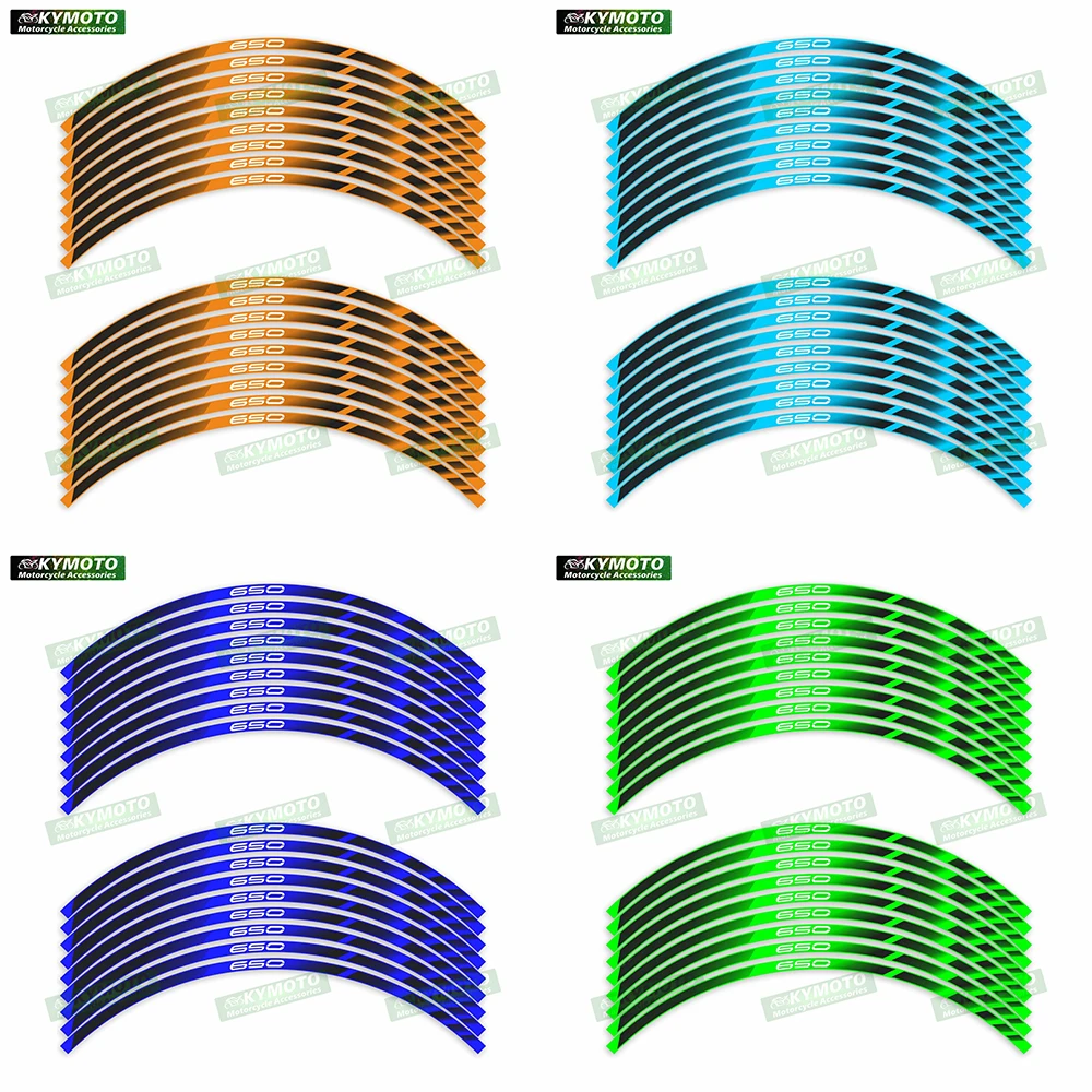 

Аксессуары для мотоциклов Z650 Z 650, 17-дюймовые наклейки на передние и задние колеса, обтекатель, ступица, светоотражающий обод, полоса, наклейка, украшение