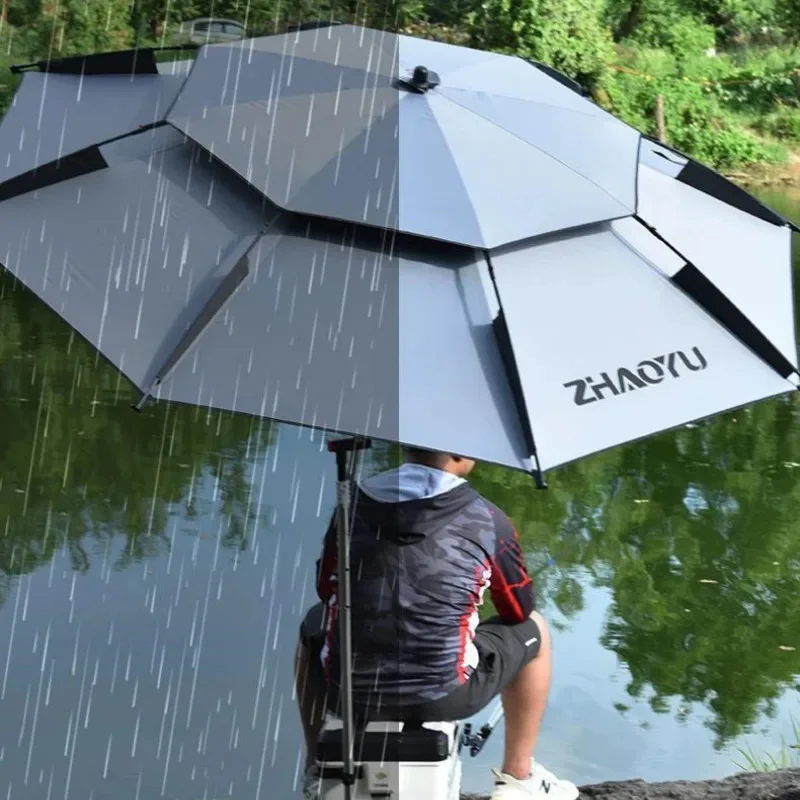 Parapluie de Pêche Amélioré, Réglable à 2.0 °, Parasol Épais et Imperméable, Anti-UV, pour l\'Extérieur, 2.6-360 m