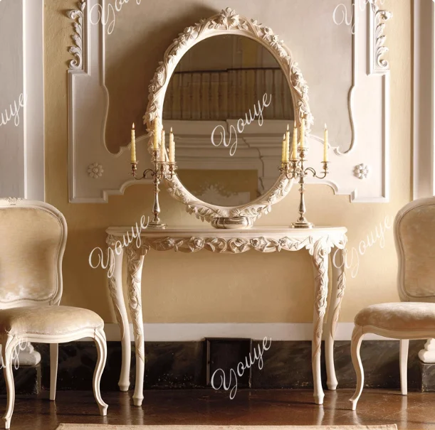 

French entryway, European style court foyer cabinet, neoclassical bedroom dressing table, villa decoration cabinet