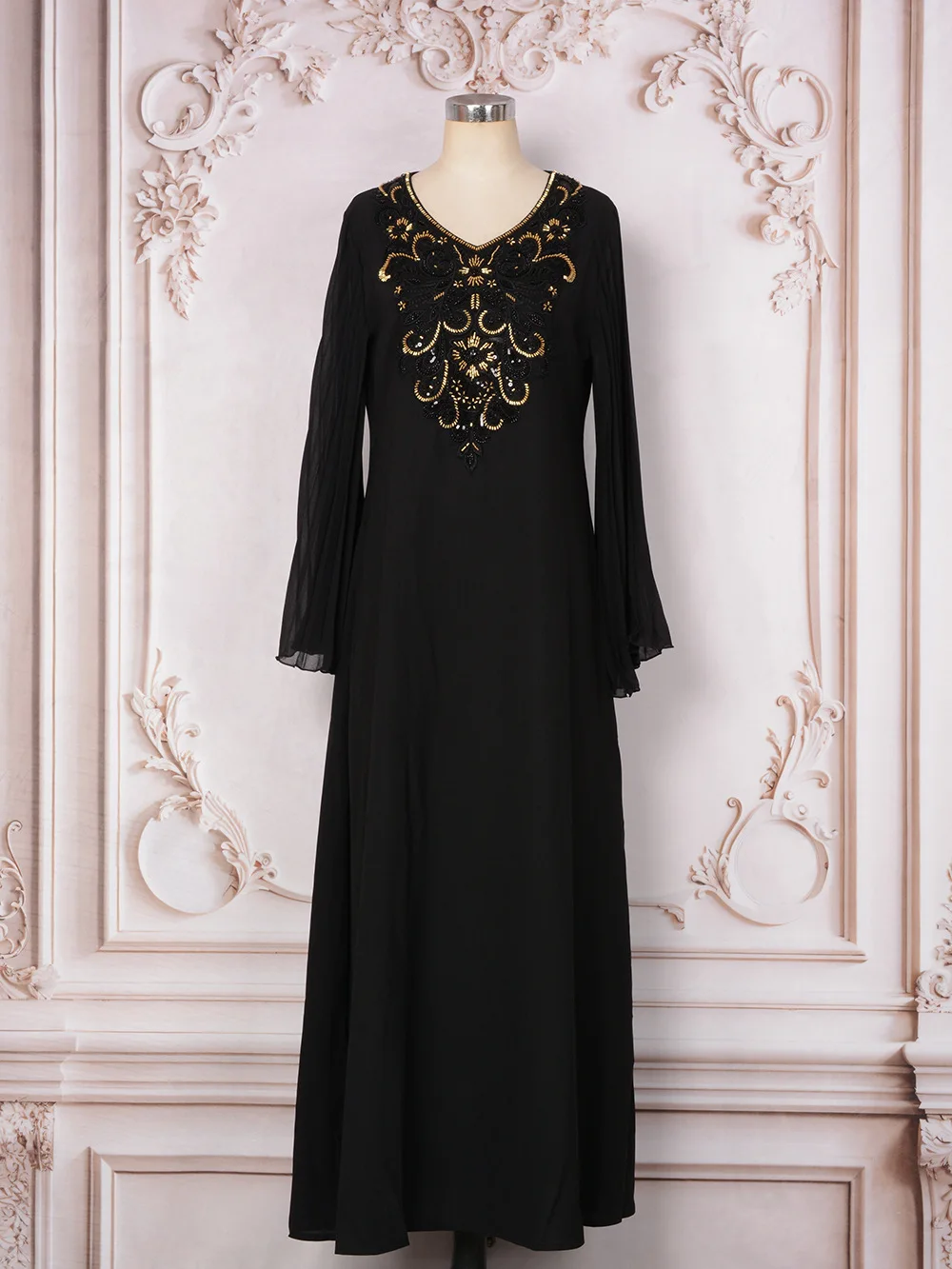 Dubai Factory Robe Clothing Women's New Elegant Diamond Set Abaya Dress Muslim Dress