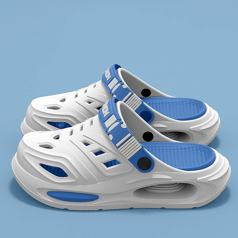 Smile Herren- und Damen-Höhlenschuhe, modische, atmungsaktive Sandalen mit herausnehmbaren Einlegesohlen, rutschfeste, gepolsterte, verdickte, weiche Hausschuhe – Detail 11