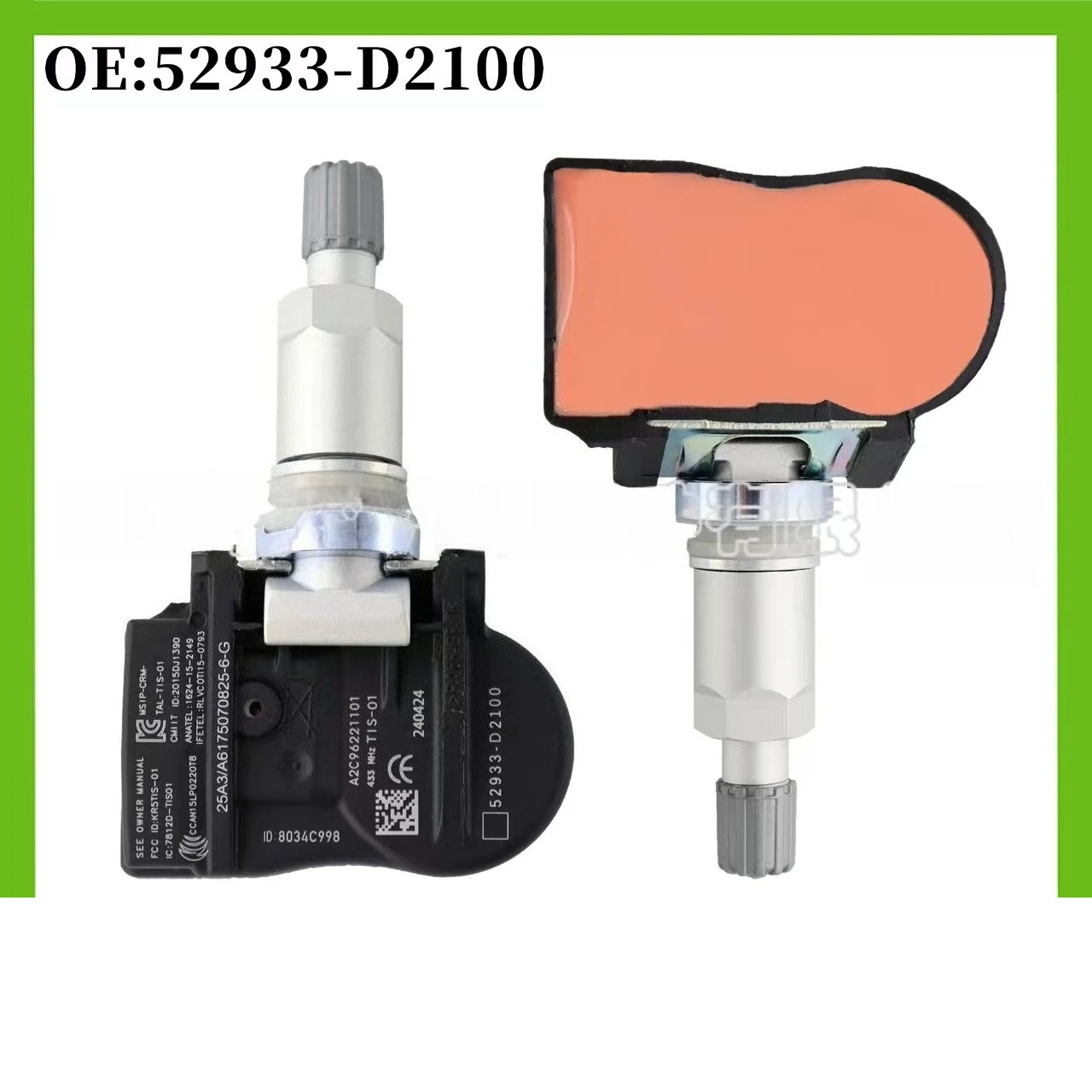 

52933-D2100 1/4pcs TPMS Tire Pressure Monitor Sensor for Hyundai Kia Elantra Genesis Santa Fe Kia Soul Genesis G90 G80