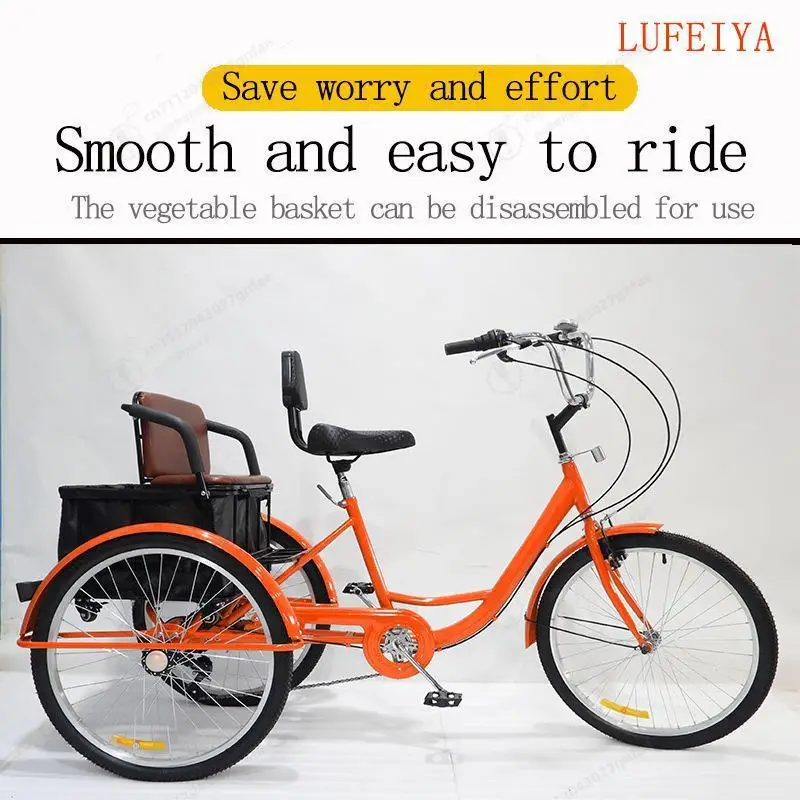 Wholesale Bulk 3 Wheel Cargo Trike Utility Pedal Bicycle with Hand Trolley Attachment Durable Steel Frame for Community Delivery - view 4