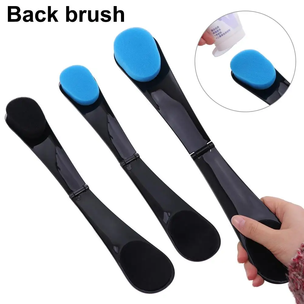 Easy To Use Foldable Sponge Back Applicator Streak Free Long Handle Bath Scrubber Portable Self-adjust Bathing Tool Lotion