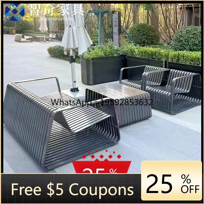 

LYY Outdoor Sofa and Coffee Table Set Aluminum Alloy Table and Chairs for Hotel Garden Outdoor