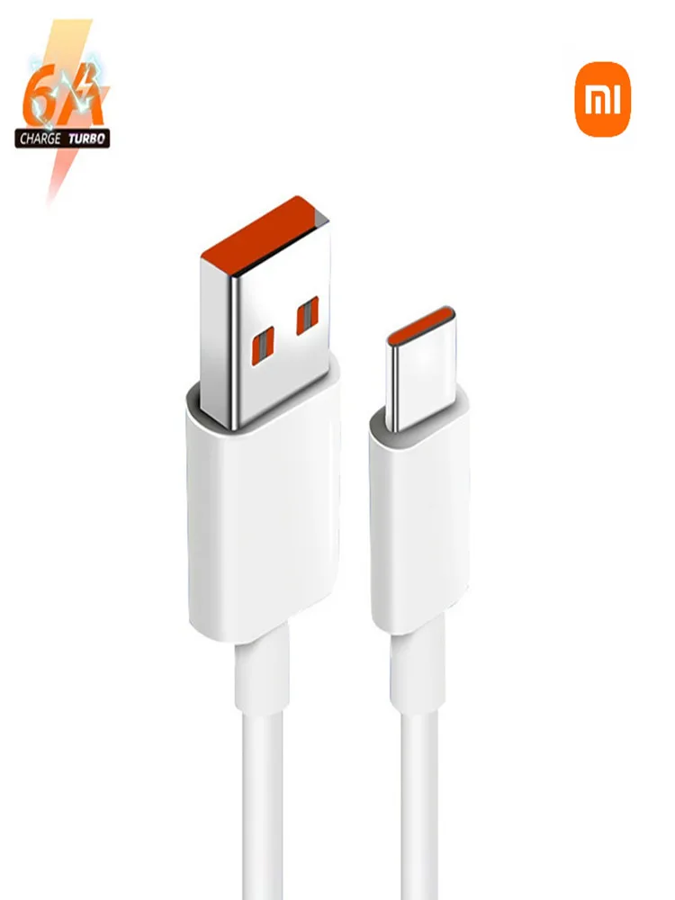 Kabel USB typu C Xiaomi 6A, ładowarka 120W Turbo Tipo, szybkie ładowanie dla Redmi 13 12 11 10 Pro Ultra Poco X3 Redmi Note K70 6050 40 — 2