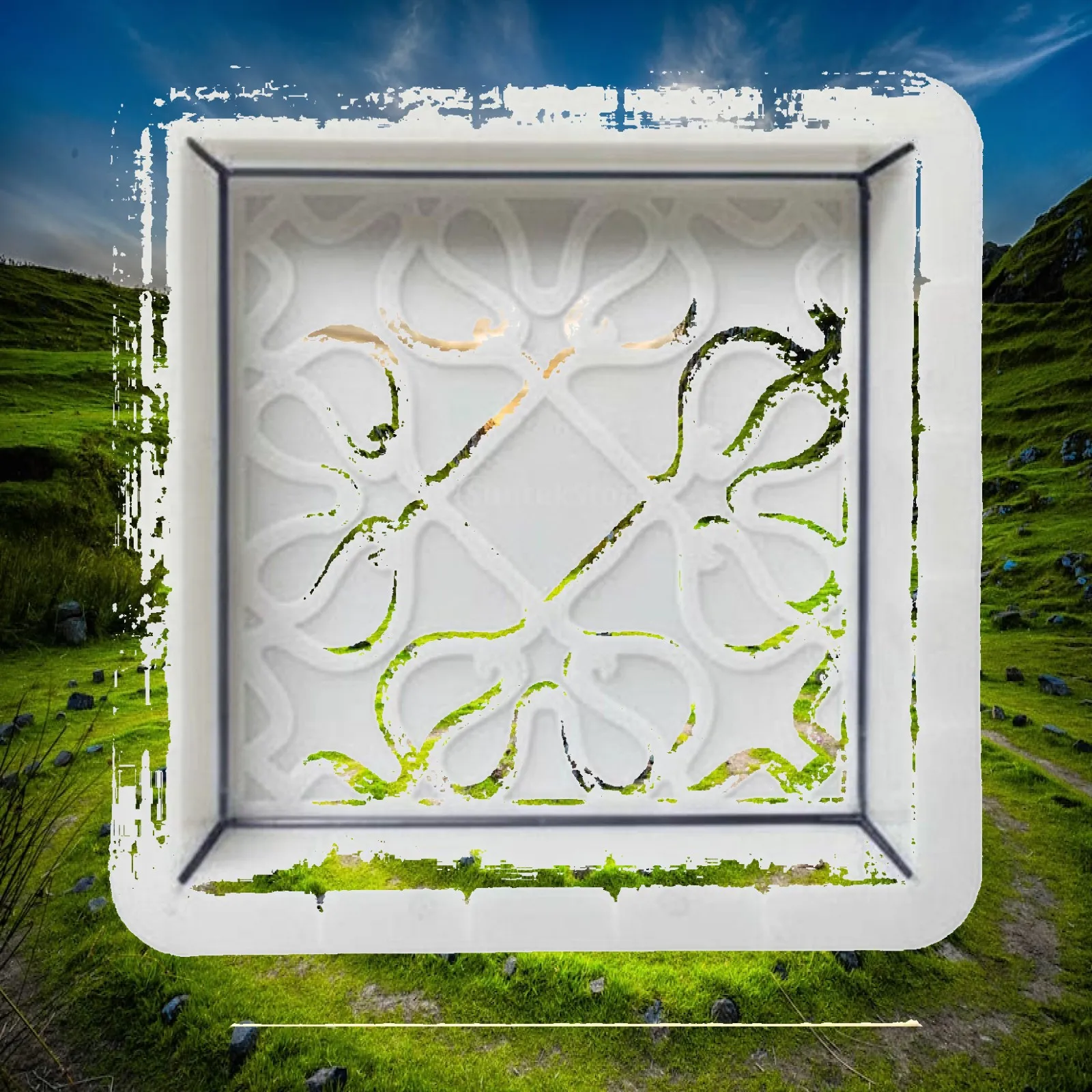 Moule à pavés DIY pour allées en béton, créateur de motifs de briques paysagères pour jardins et patios