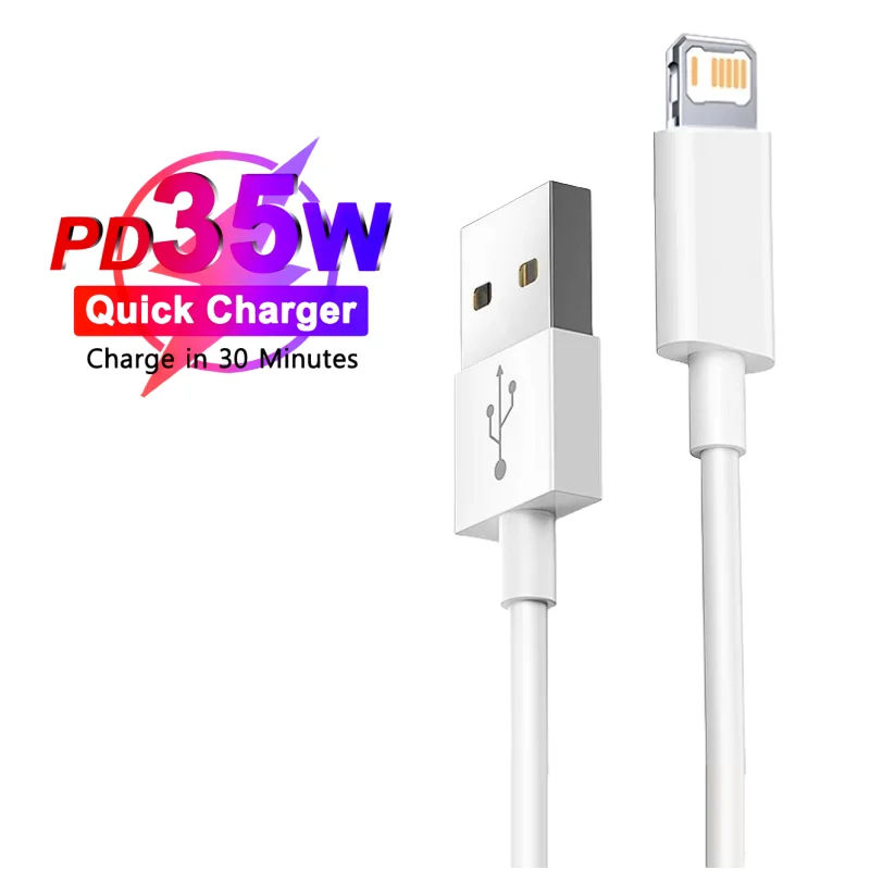 For Apple PD 35W Fast Quick Charger USB Type C For iPhone 15 14 13 12 11 Pro Max Mini Plus XR XS Charging Data Cable Accessories