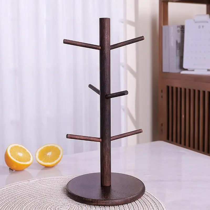 Coffee Mug Tree Coffee Tea Cup Storage Holder Stand Home Kitchen Mug Hanging Display Rack Drinkware Shelf With 6 Hooks