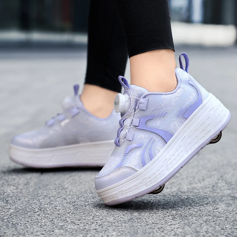 

2025 New Girls' Fashion Heelys: Lightweight, Anti-Slip, Wear-Resistant, Soft-Soled with Rotating Buckle