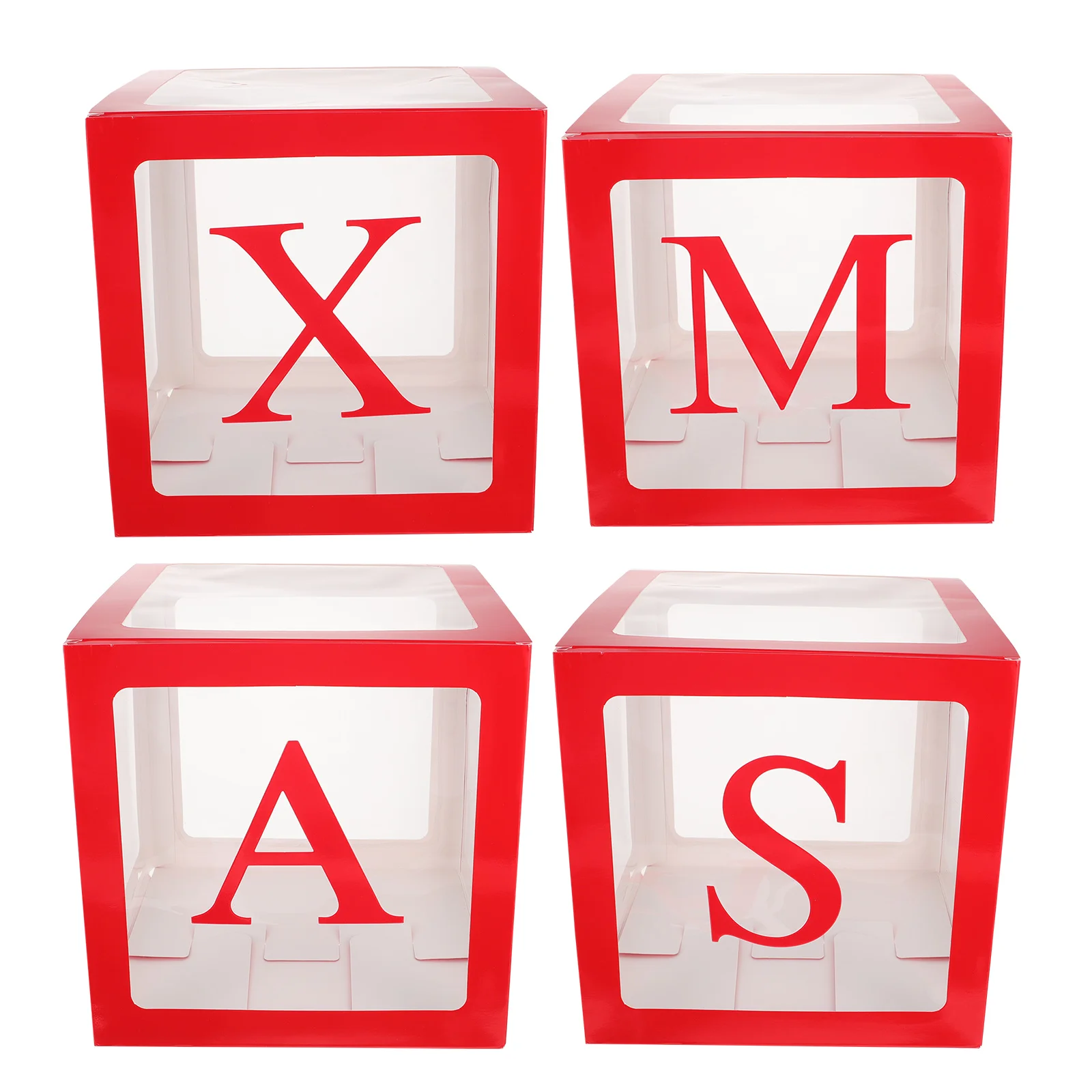 

1 Set Christmas Balloon Boxes Xmas Balloon Cases Reusable Pvc Cardboard Storage For Party Decorations Balloons Lights Party