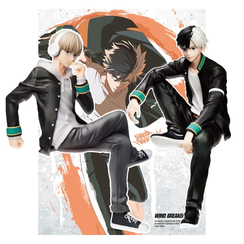 

15CM Anime WIND BREAKER Sakura Haruka Figure Kaji Ren Noodle Stopper Figure Sitting Model Toy Gift Doll Aciton Figure AnimeMerch