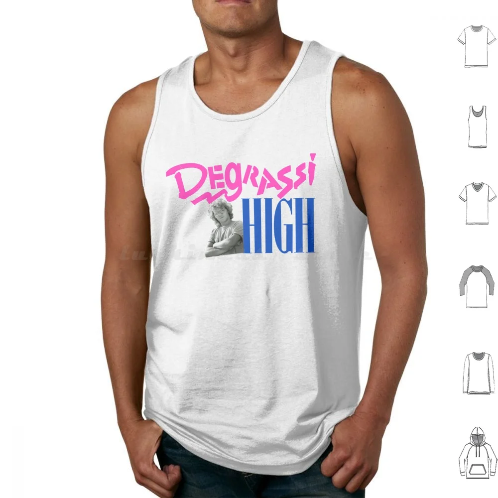 Degrassi High Wheels ( White ) Tank Tops Vest Sleeveless Degrassi High Degrassi High Original 80s 90s Retro Wheels Wheeler