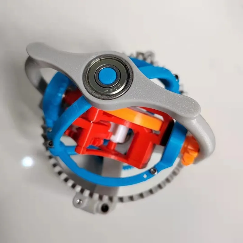 Mini Handheld Tourbillon Mechanical Model Pull Spring Escapement Balance Wheel Stress Relief Desktop Ornament