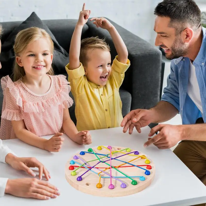 Nudos cuerda desenredante juego desafío estrategia interactiva juego de mesa educativo cordones desenredando juguete para adultos niños y niños