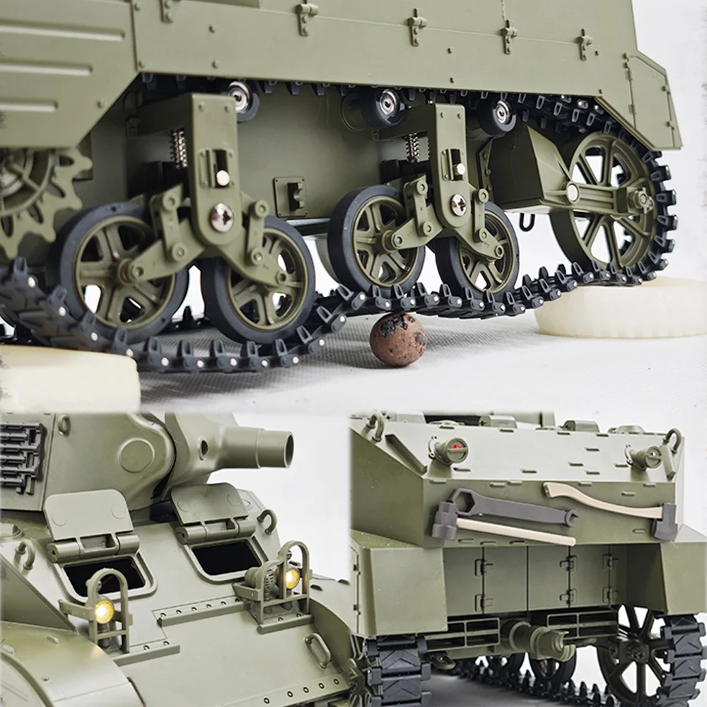 1/16 RC Tank M8 réservoirs à moteur automoteur 2.4G pleine échelle fumée télécommande réservoir électrique modèle militaire jouet G2079