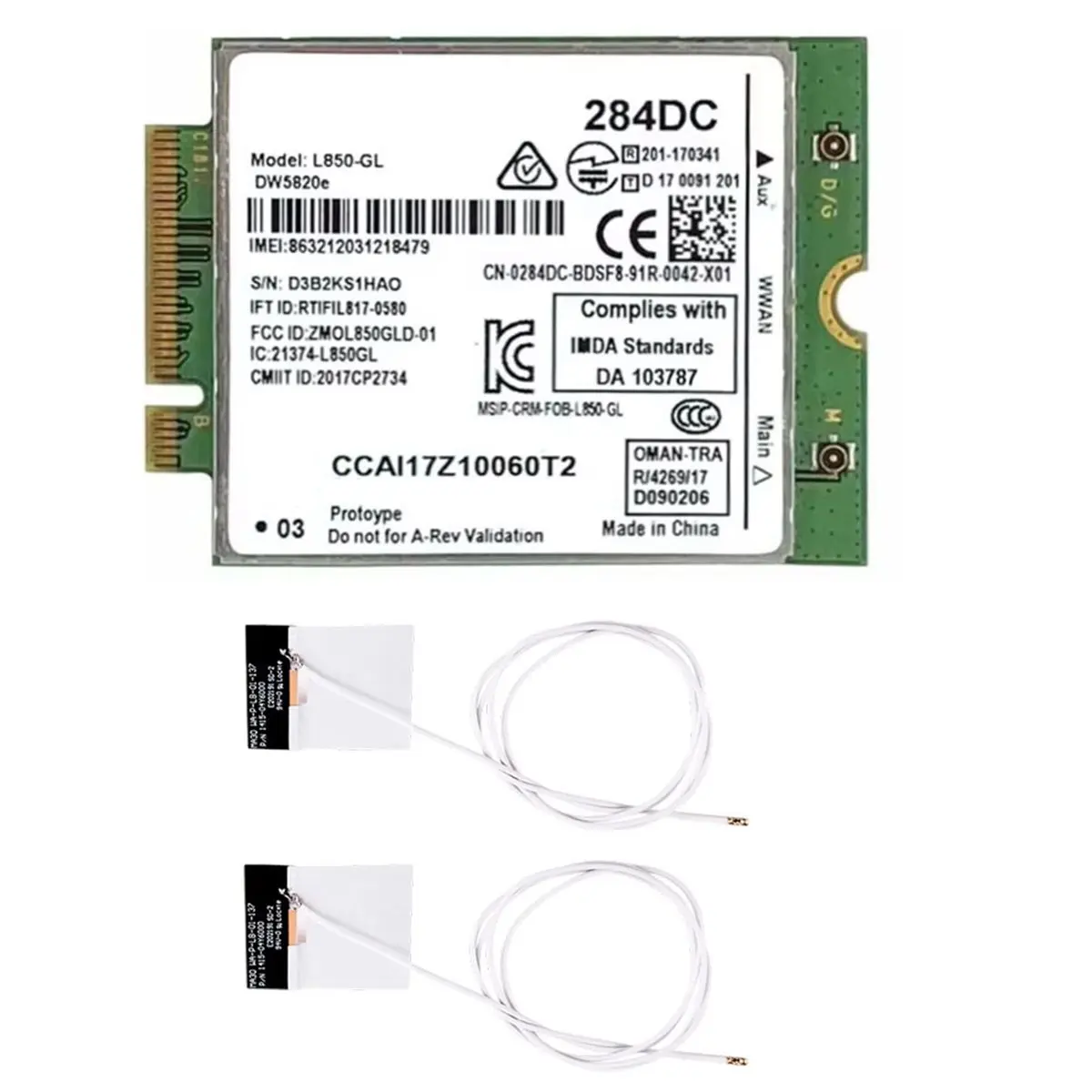 A85P L850-GL DW5820e 284DC 4G WWAN Card LTE/WCDMA Module 0284DC for DELL Laptop 3500 5400