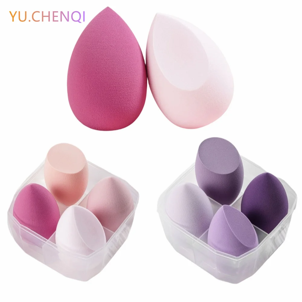 

4Pcs Boxed Makeup Sponge Puff Women Beauty Egg Powder Blending Cushion Cosmetic Sponge Professional Makeup Foundation Tools