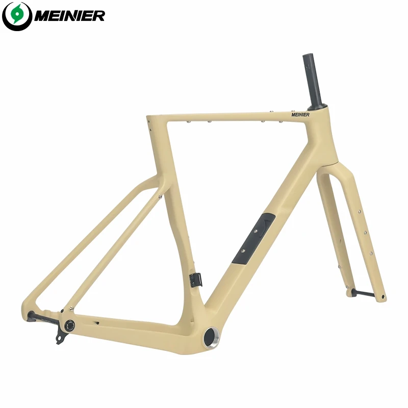 Carbon Gravel Bike Frame with Toolbox Fully Hidden Cable Gravel Bicycle Frameset Max 700x57C UDH Hanger Gravel Bicycle Frame