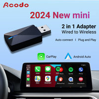 Wired to Wireless Carplay&Android Auto 2 in 1 Mini AI Box  Compatible with 99% of Cars Plug and Play Smart Dongle