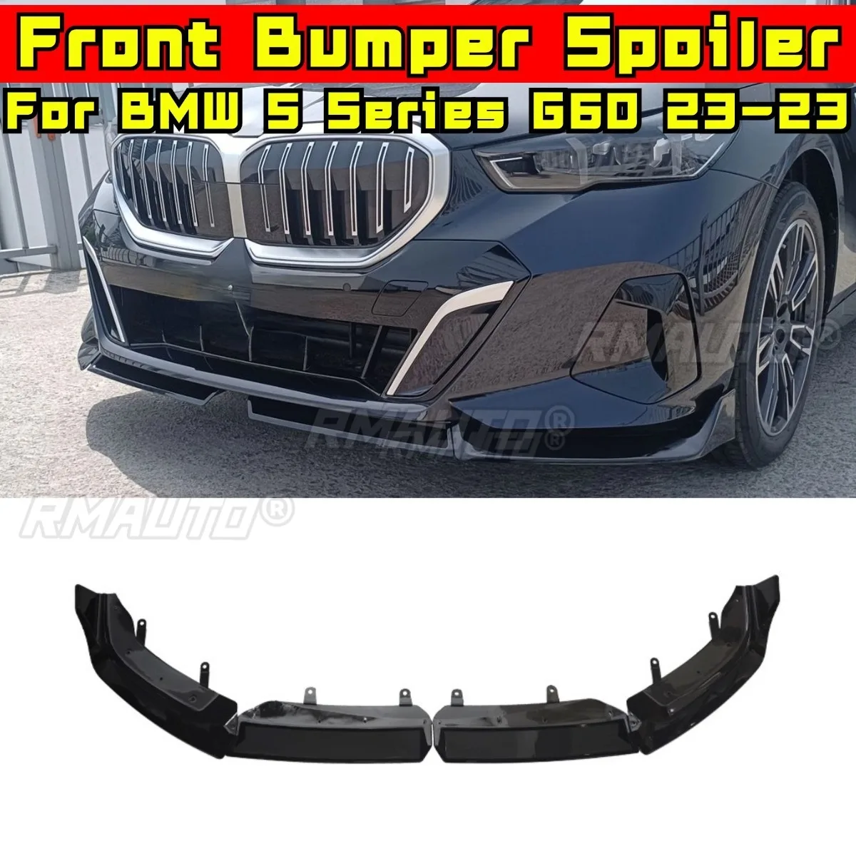 

Car Front Bumper Spoiler Lip Diffuser Modification Part For BMW 5 Series G60 2023-2023 MP Style Bumper Guard Cover Modification