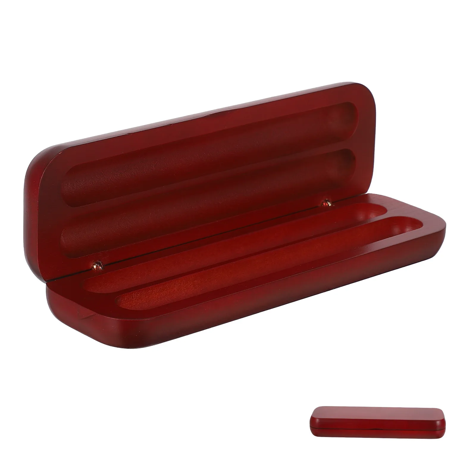 

Двойной прочный футляр для ручек для офиса, защитный чехол, дорожный футляр для хранения ручек, деревянный органайзер для ручек