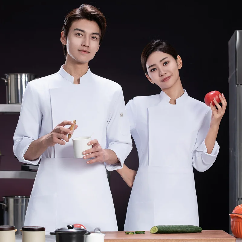 

Униформа шеф-повара для западного ресторана-стейкхауса, униформа шеф-повара с длинными рукавами для кейтеринга, осенняя униформа шеф-повара для выпечки и кондитерских работ.
