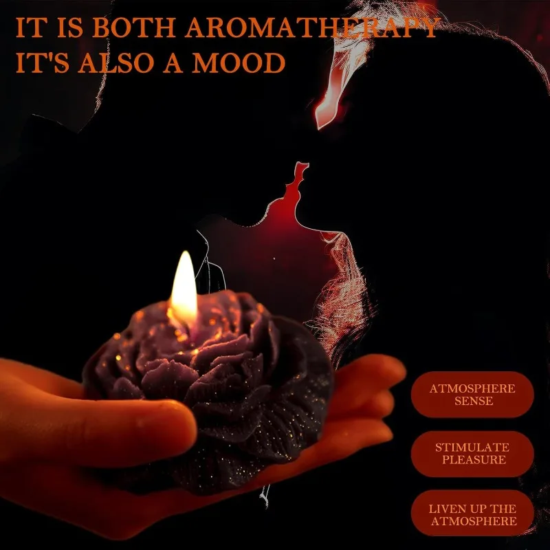 الفاوانيا الشموع المعطرة بدرجة حرارة منخفضة للأزواج عيد الحب منخفضة الحرارة بالتنقيط شمع الصويا جو شمعة للبالغين، 80 جرام #6