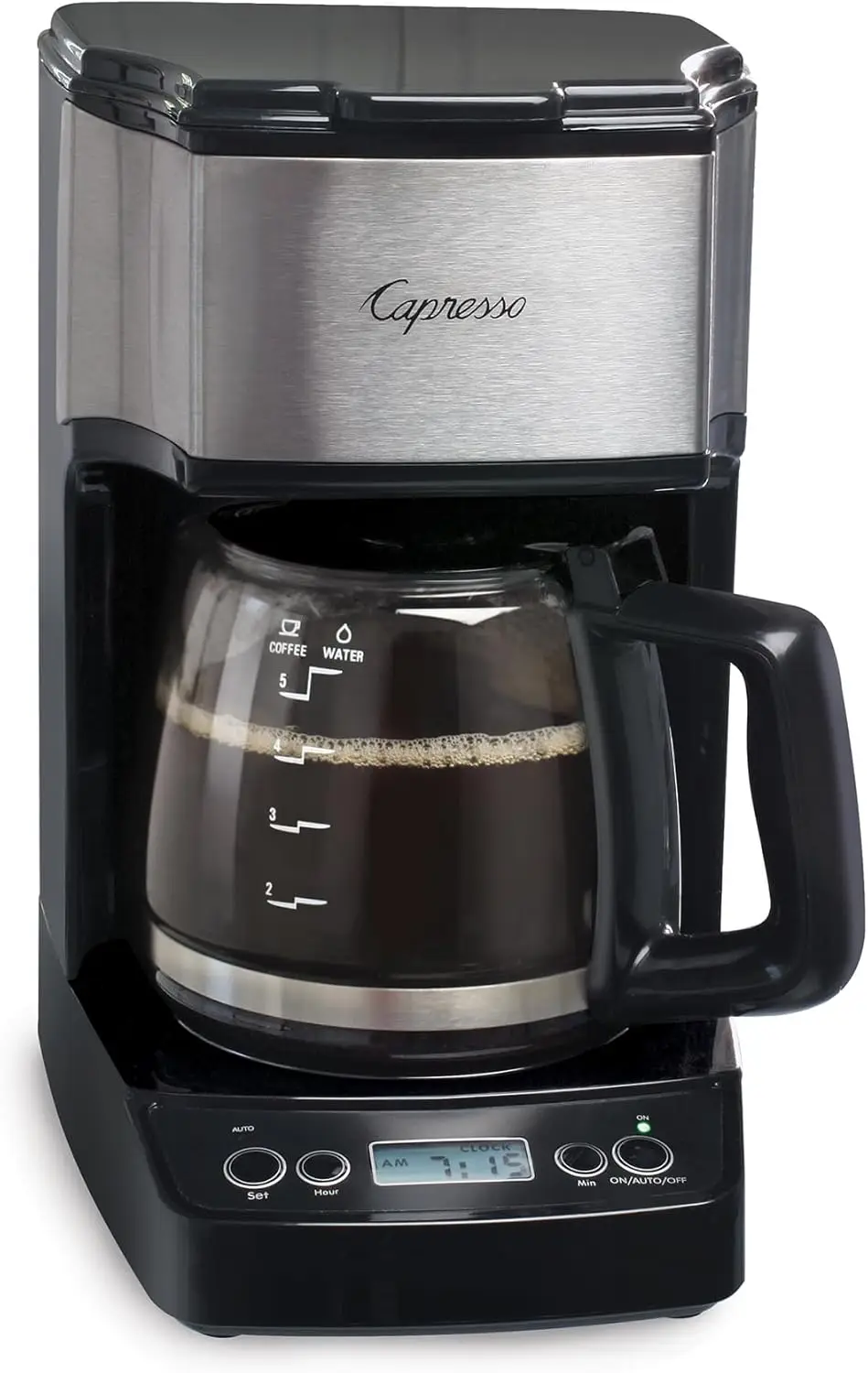 

5-Cup Mini Drip Coffee Maker, and Stainless Steel