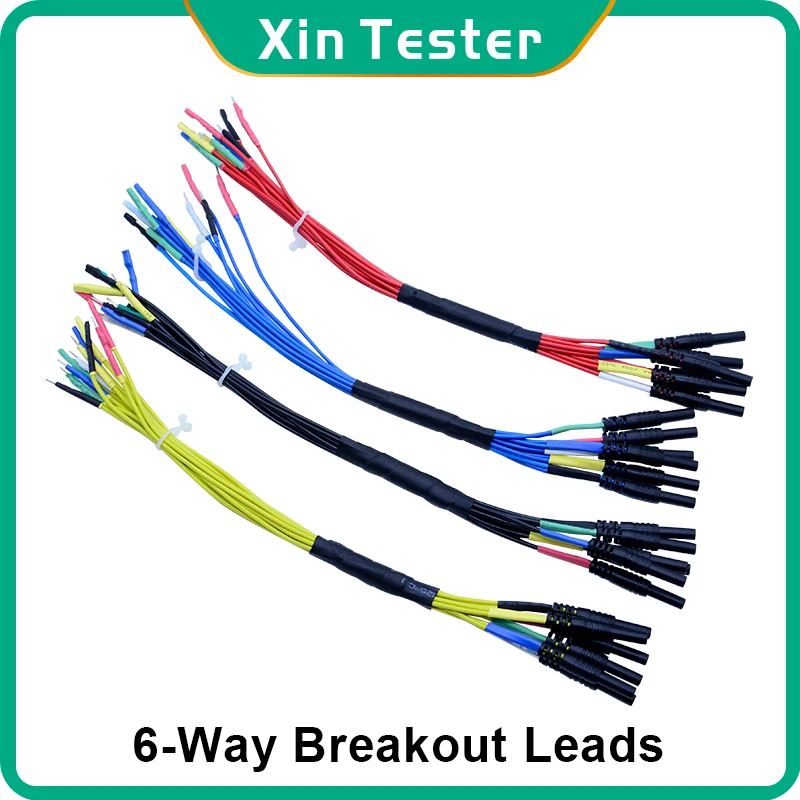 Xin Tester 6-way Universal Breakout Leads HT306 Automotive Oscilloscope Diagnostic 0.6 Mm, 1.5 Mm, 2.3 Mm and 2.8 Mm Available