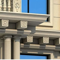 Beam Support Mold With Multiple Curved Strips, Integrated Eaves Support, Villa Eaves, European Style Decorative Outer Eaves