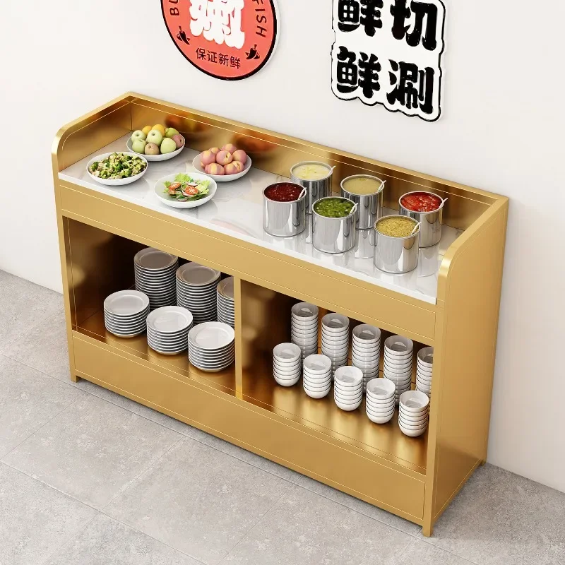 Industrieller Stil Malatang Buffet Restaurant Gewürztisch Hot Pot Restaurant Dip-Tisch Haidilao kommerzielle kleine Zutaten