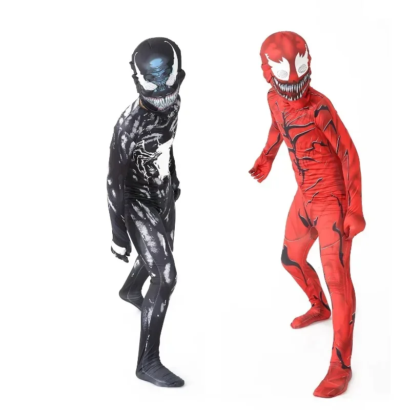 Venom Superheroos คอสเพลย์ฮาโลวีนเครื่องแต่งกายสําหรับใหม่ Venom เครื่องแต่งกายเด็กชุด Jumpsuit เด็ก Symbiote Spiderman เครื่องแต่งกาย