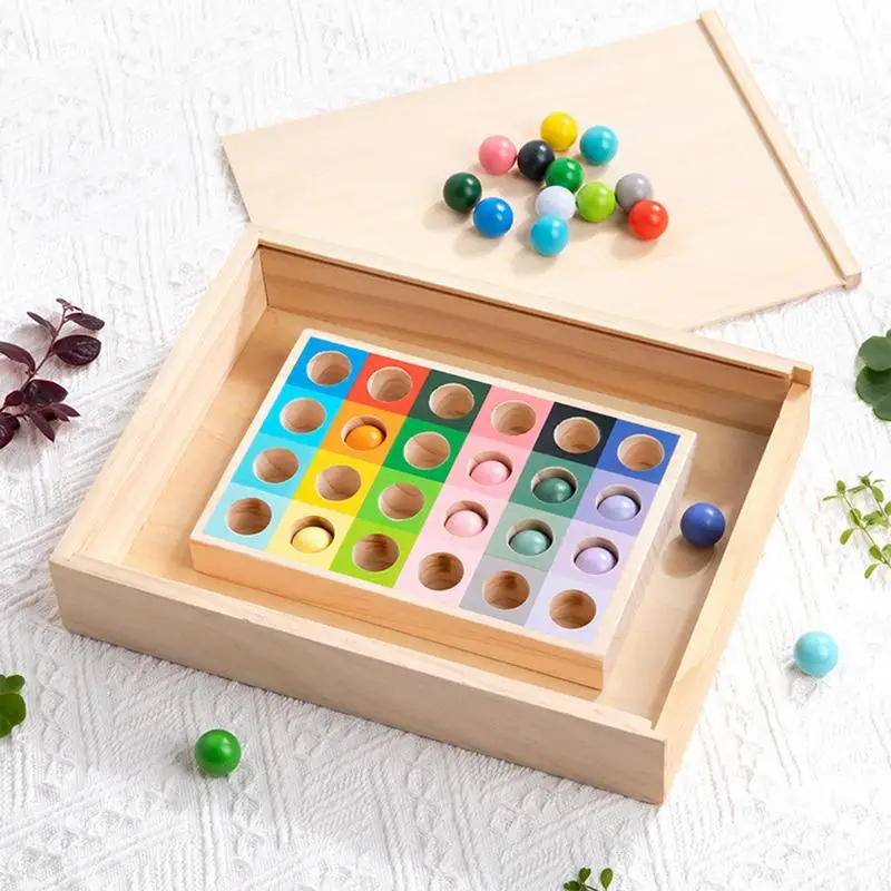 Toddler Board Games Montessori Matching And Sorting Toys Interactive Beads Game Learning & Educational Toys Color Matching Toys