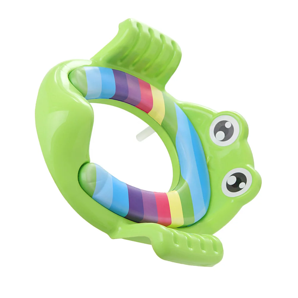 

Potty Seat Green Cartoon Design Grip Handles Anti-Slip Pads Toilet Training Seat For Trainer Ring