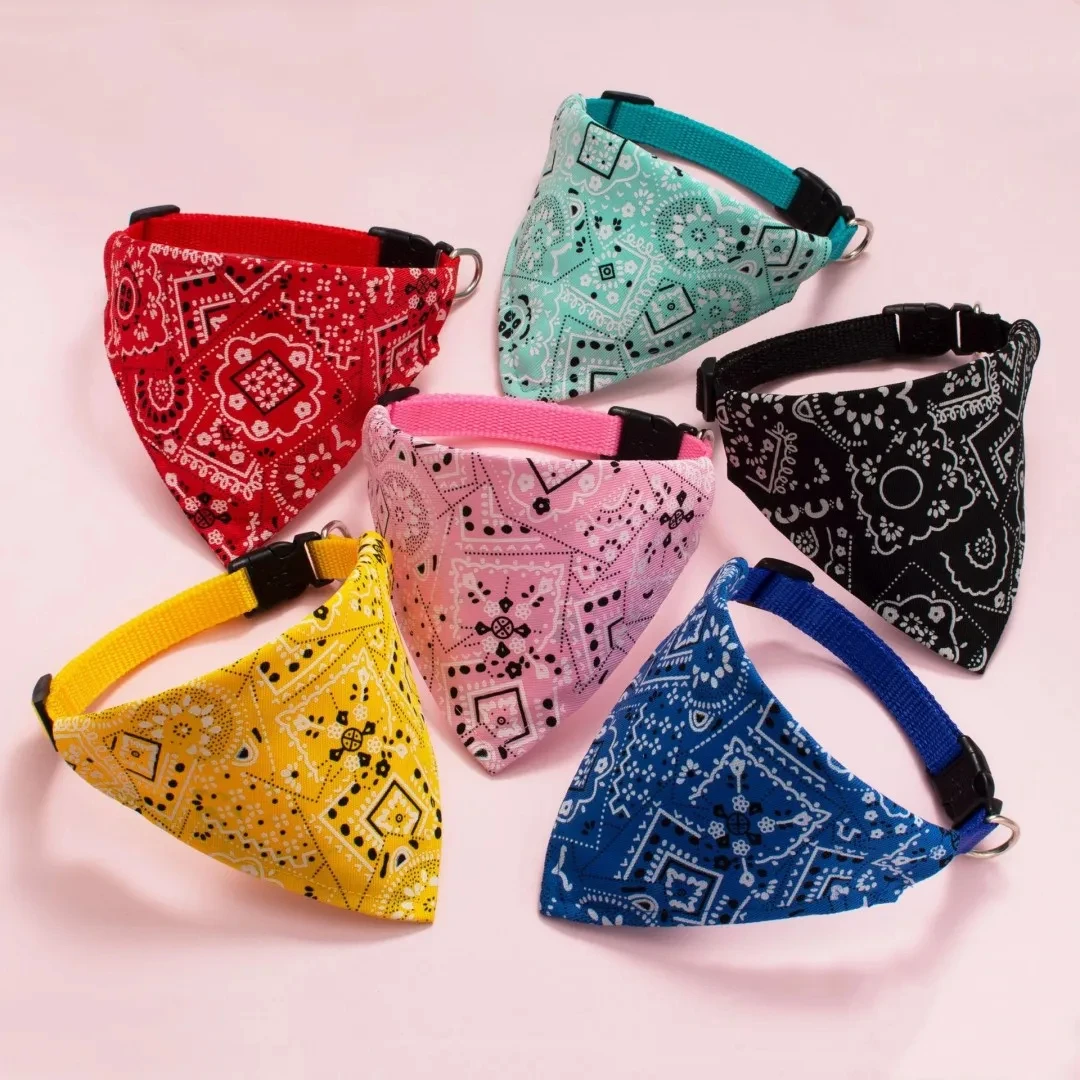 Adjustable Triangular Bandage For Pet Dog Cat Washable Scarf Bandana Collar Bibs Cat Neck Decor Birthday Party Dress Up