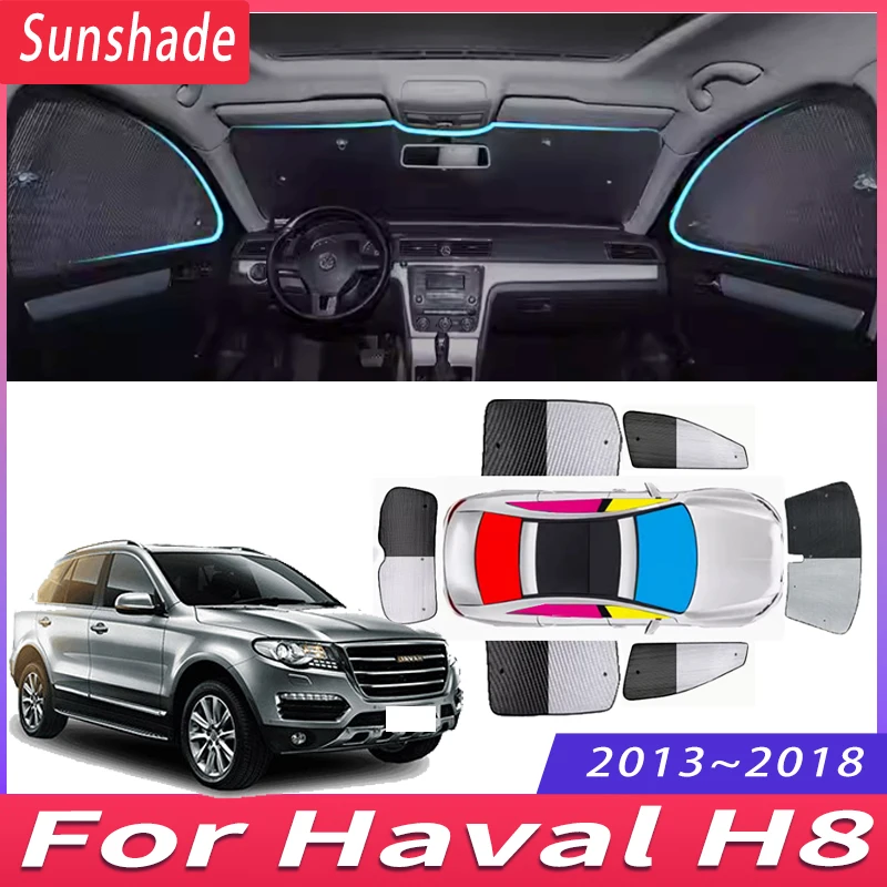 Car Sunshade For Haval H8 2013 2014 2015 2016 2017 2018 Heat Insulation Sun Protection Sunshade Windshield Visor Car Accessories