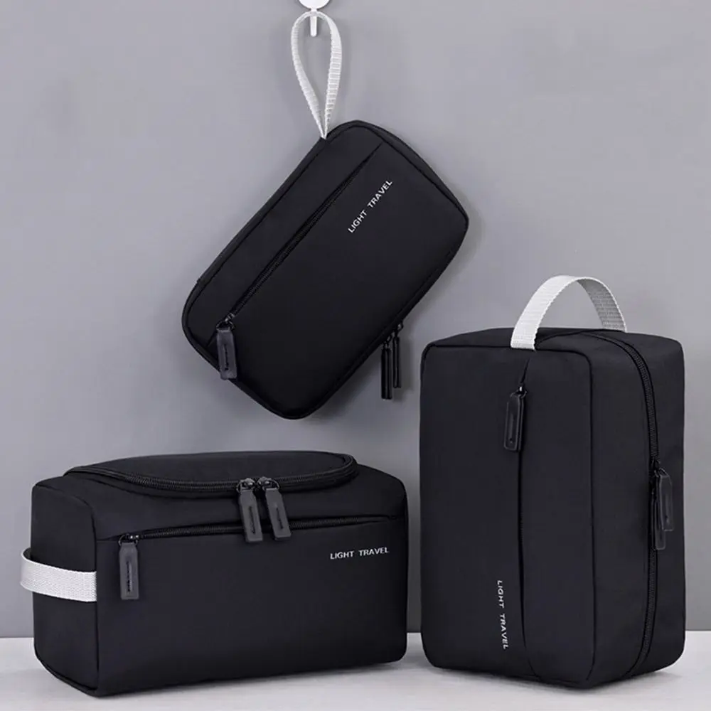 Portable 3-in-1 Travel Toiletry Bag Oxford Cloth Lightweight Waterproof Shaving Bag Handheld Large-Capacity Makeup Organizer Men