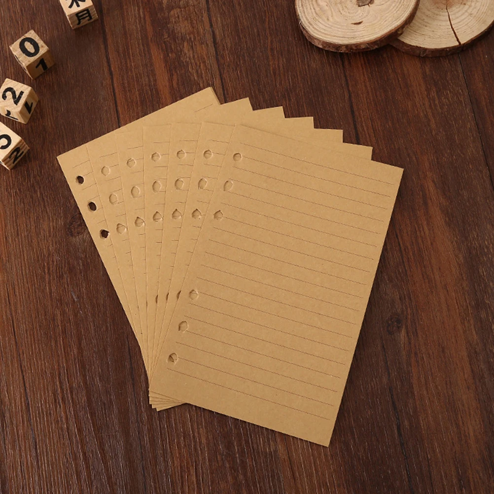 

160pcs Loose Leaf Paper Sheets A6 Grid Pattern Notebook Replacement Colorful Management Smooth Writing
