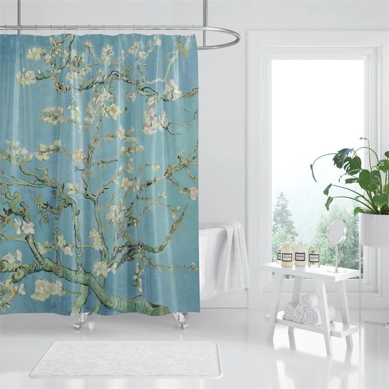 

Aertemisi Almond Blossoms от Vincent Van Gogh Набор занавесок для душа с прокладками и крючками для декора ванной комнаты