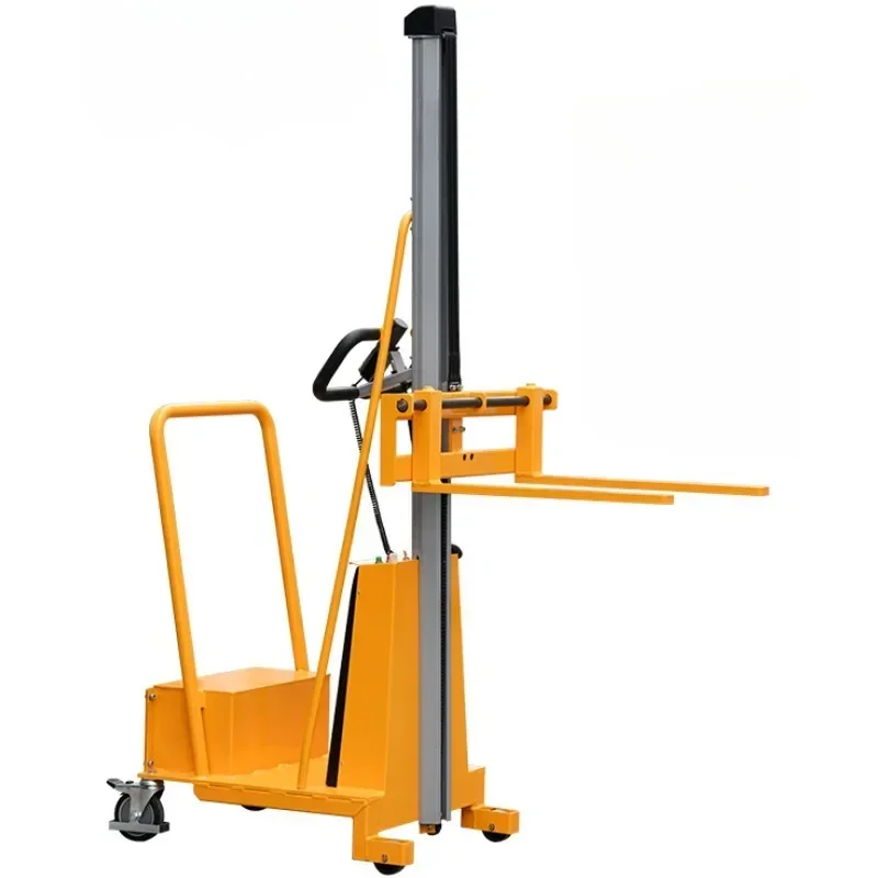 Single column semi-electric lift forklift counterweight battery stacker hook handling loading and unloading truck customization