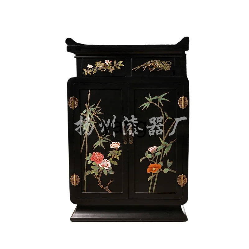 

Yjq new Chinese entrance foyer cabinet hand-painted decoration classical dining side cabinet painted furniture